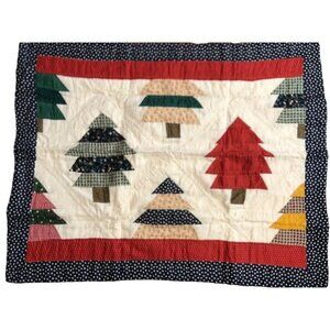 Douglas Fir Sham 55% Ramie 45% Cotton Quilted Forest Trees Design
